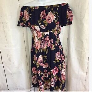 Floral Maternity Dress Off the Shoulder NWT